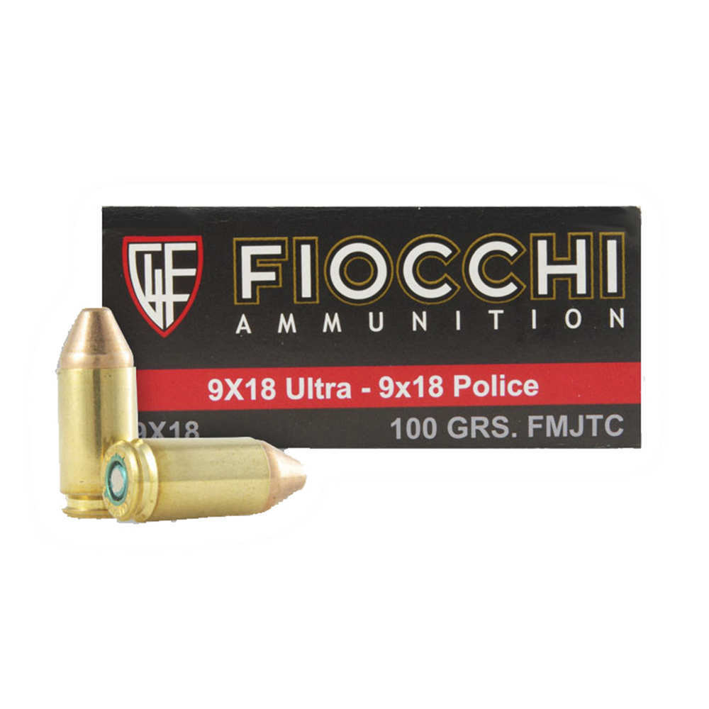 Ammunition Fiocchi Ammunition 4.50" AMMO CLASSIC 9X18 ULTRA 100GR FMJ 50RD • Model: 4.50"